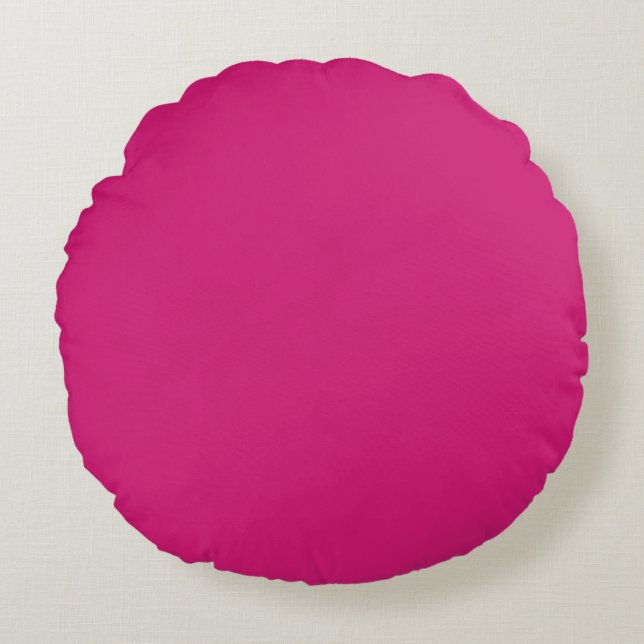 Blank Create Your Own - Hot Pink Round Pillow (Front)