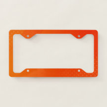 BLANK CREATE YOUR OWN ORANGE LICENSE PLATE FRAME