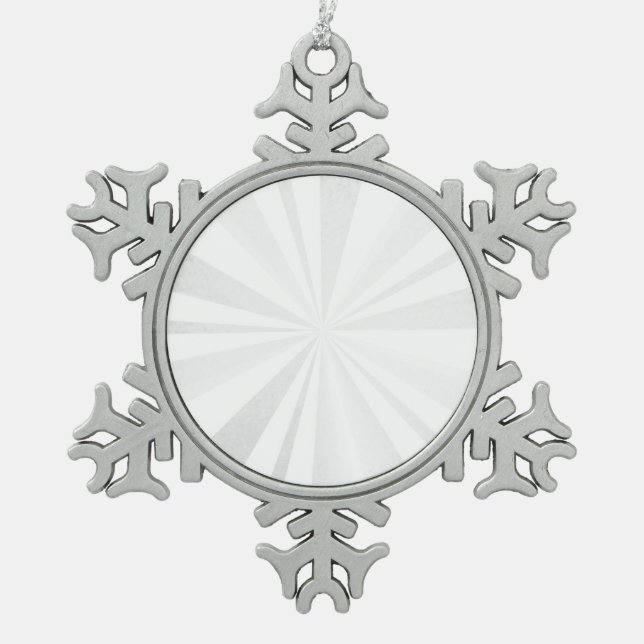 Blank - Create Your Own Personalized Snowflake Pewter Christmas Ornament (Front)