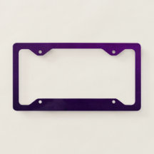 BLANK CREATE YOUR OWN PURPLE LICENSE PLATE FRAME