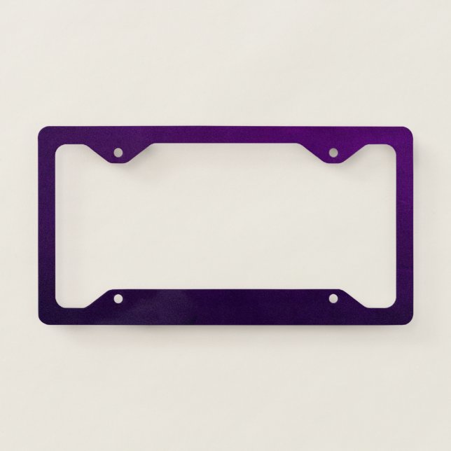 BLANK CREATE YOUR OWN PURPLE LICENSE PLATE FRAME (Front)