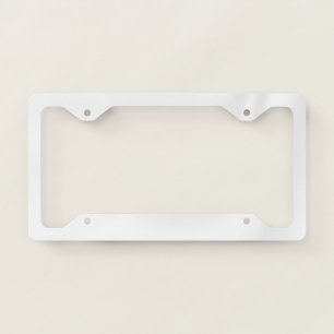 BLANK CREATE YOUR OWN WHITE LICENSE PLATE FRAME