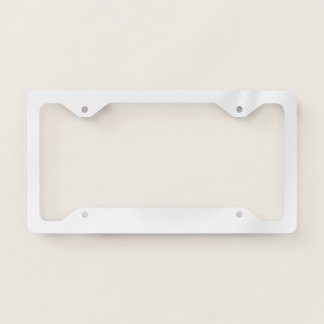 BLANK CREATE YOUR OWN WHITE LICENSE PLATE FRAME