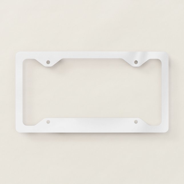 BLANK CREATE YOUR OWN WHITE LICENSE PLATE FRAME (Front)