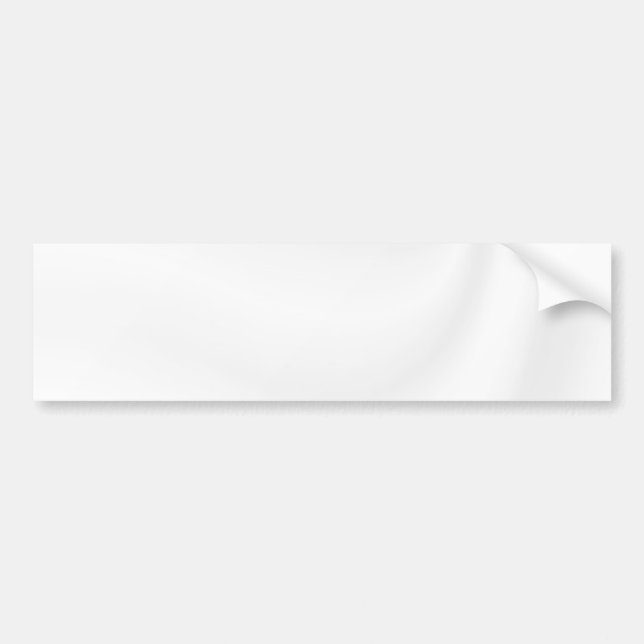 BLANK CREATE YOUR OWN WHITE SATIN BUMPER STICKER (Front)