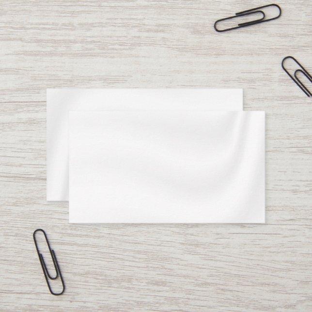 BLANK CREATE YOUR OWN WHITE SATIN BUSINESS CARD (Front/Back In Situ)