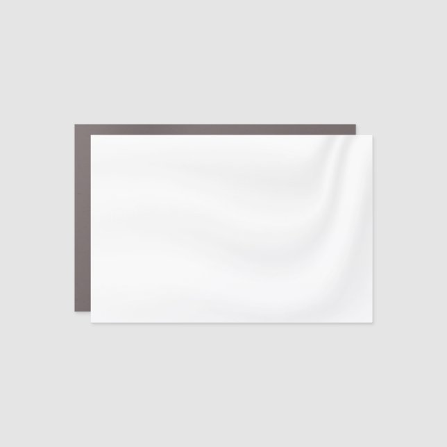 BLANK CREATE YOUR OWN WHITE SATIN CAR MAGNET (Front)