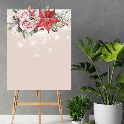 Blank Create Your Own Winter Baby In Bloom  Poster