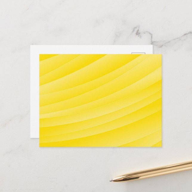 BLANK CREATE YOUR OWN YELLOW POSTCARD (Front/Back In Situ)