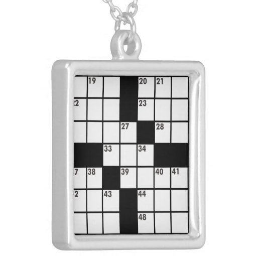Blank Crossword Puzzle necklace Zazzle