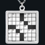Blank Crossword Puzzle necklace<br><div class="desc">This cute pendant makes a great gift idea for crossword puzzle lovers. Comes with chain.</div>