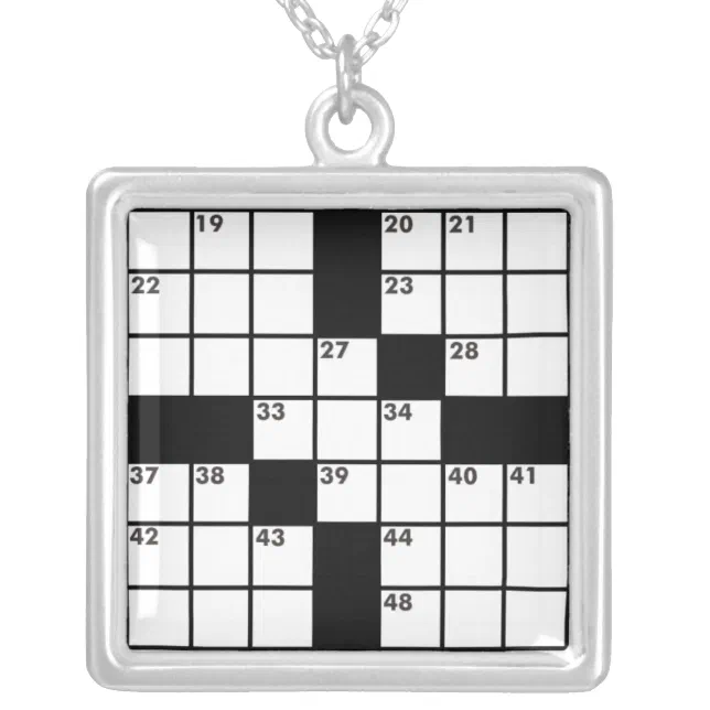 Blank Crossword Puzzle necklace Zazzle