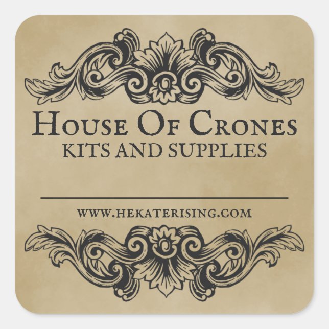 Blank Crystal Herb Spell Supply Business Labels (Front)