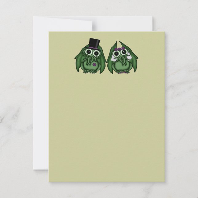 Blank Cthulhu Wedding Invitations (Front)