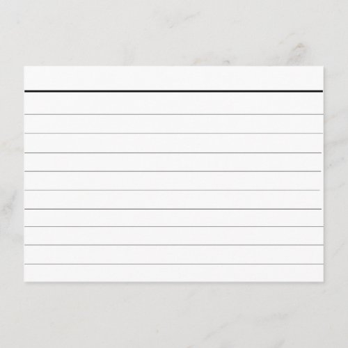Blank cue cards