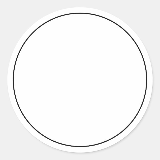 Blank Custom Color Classic Round Sticker (Front)