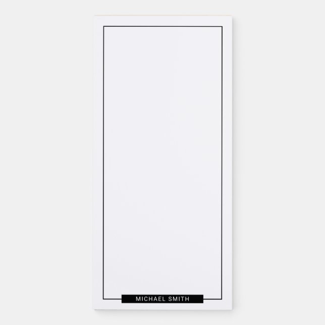 Blank Custom Color Magnetic Notepad (Front)