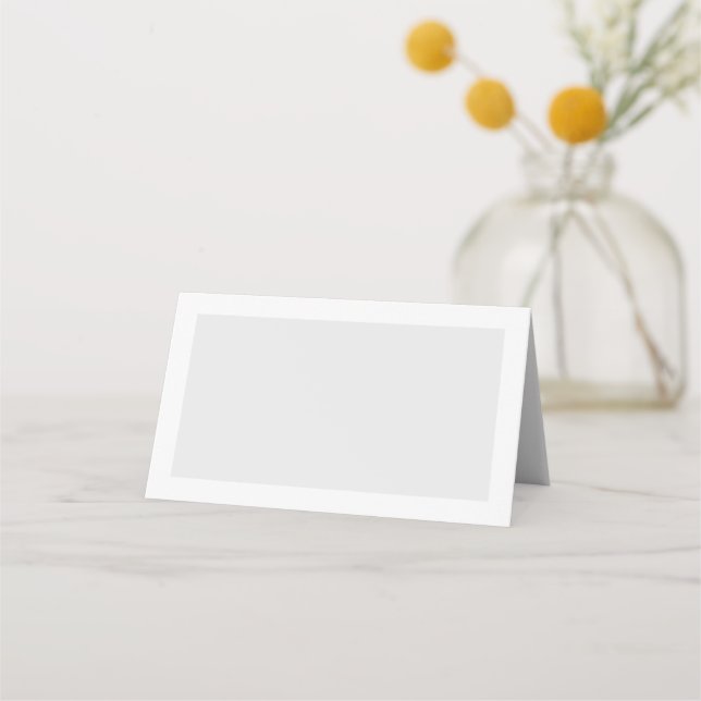 Blank Custom Color Wedding Place Card (Front)