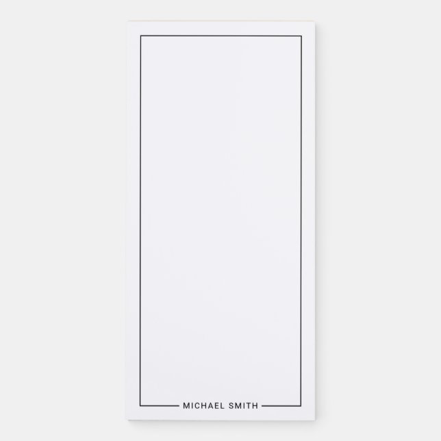 Blank Custom Color  with Custom Name Magnetic Notepad (Front)