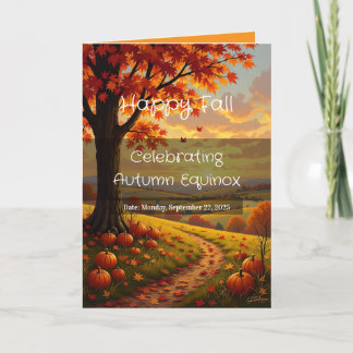 Blank Custom Fall Equinox Folded Greeting Card