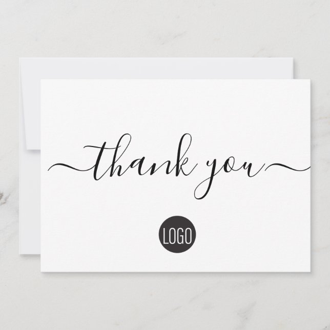 Blank Custom logo professional business  Thank You Card (Front)