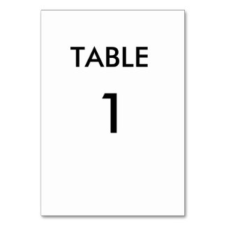 Blank Custom template Table Number