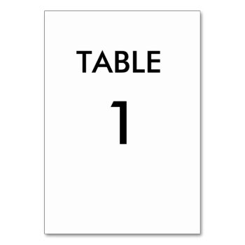 Blank Custom Template Table Number by stargiftshop at Zazzle