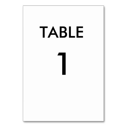 Blank Custom template Table Number