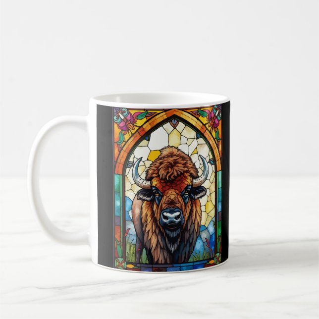 Blank Customizable  Buffalo, Bison Wildlife Animal Coffee Mug (Left)