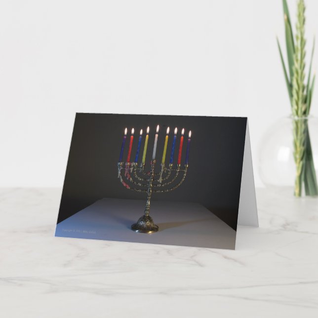 Blank Customizable Chanukah Greeting Card 6 (Front)