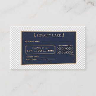 "Blank Customizable Loyalty Punch Card for Busines