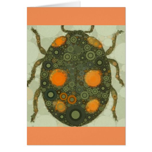 Blank Customizable Scarab Beetle Insect Art Cards (Front)