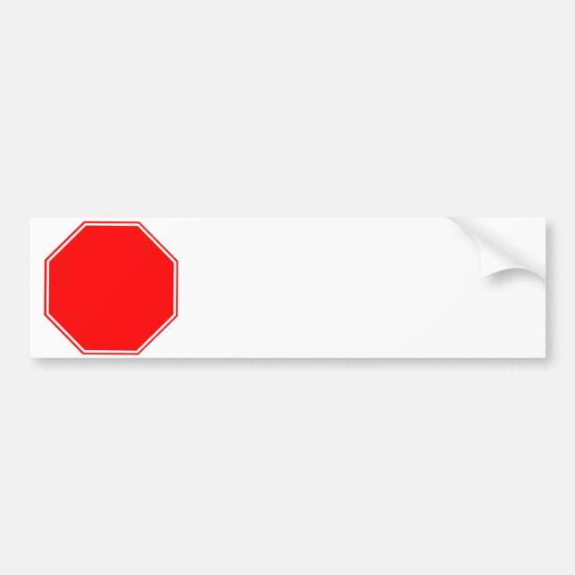 "Blank/Customizable Stop Sign Bumper Sticker" Bumper Sticker (Front)
