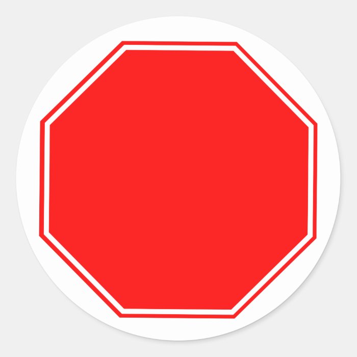 blankcustomizable stop sign sticker zazzle