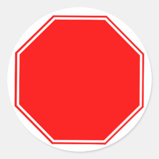 Blank/Customizable Stop Sign Sticker