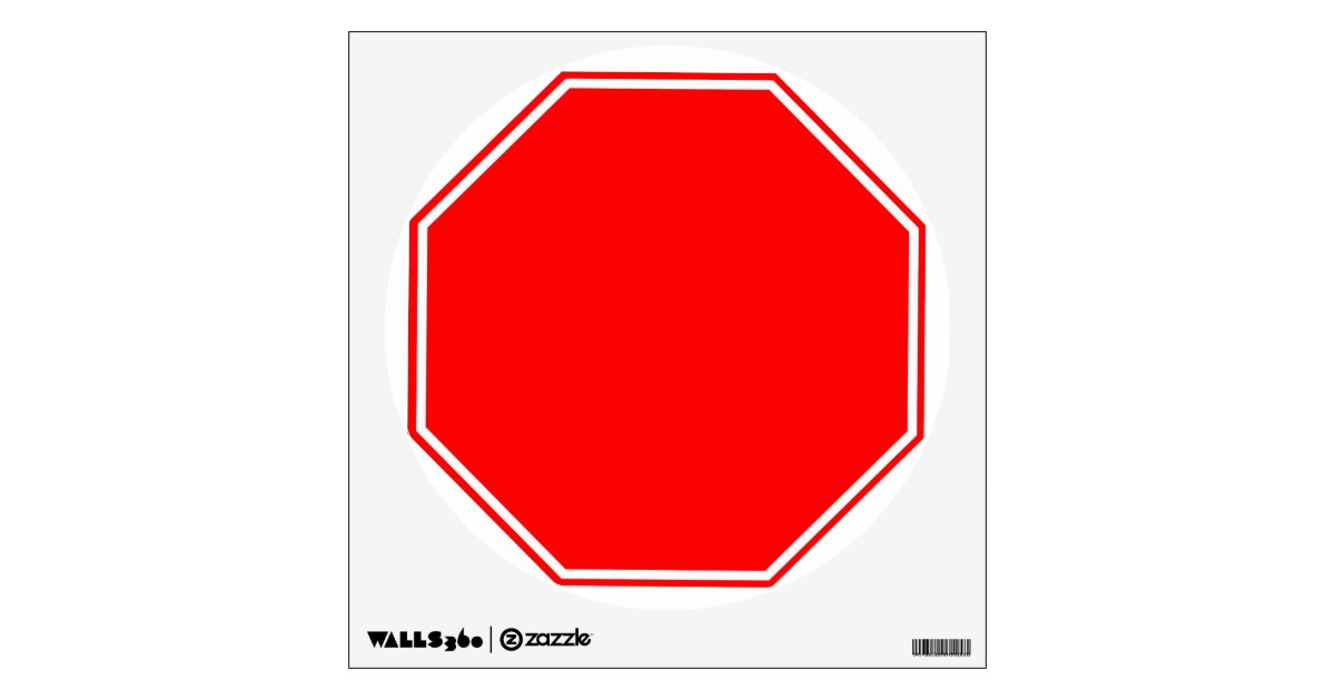 blankcustomizable stop sign wall decal zazzle