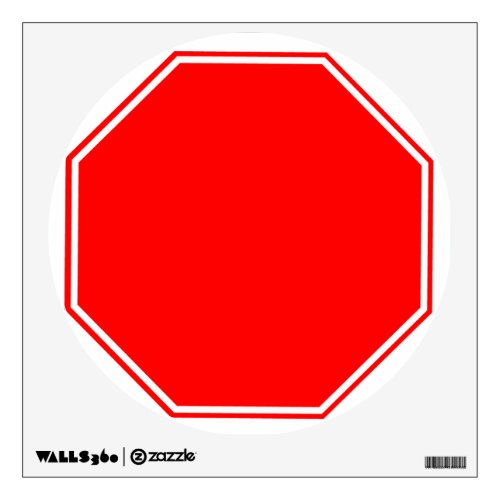 BlankCustomizable Stop Sign Wall Decal