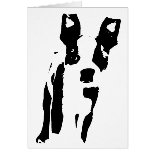 Blank Cute Boston Terrier Puppy Dog Cards (Front)