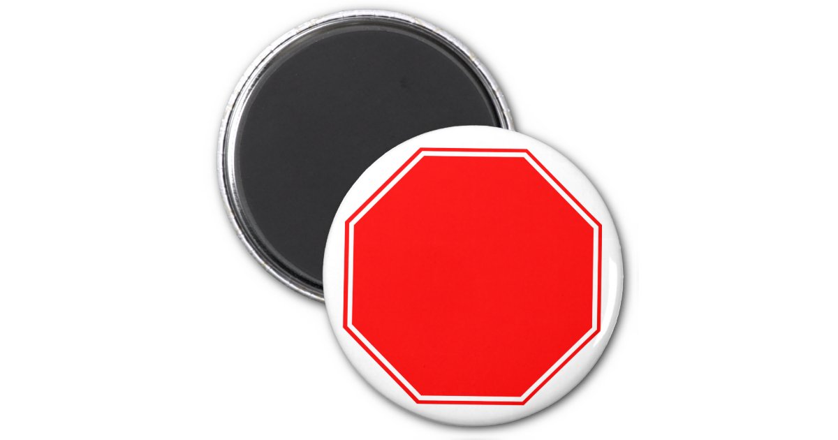 blank stop sign