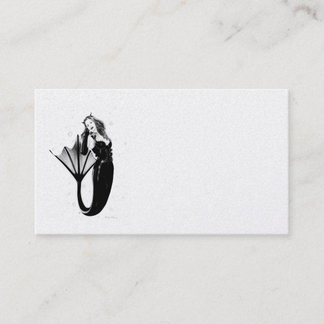 Blank Dark Mermaid Business Cards (Front)
