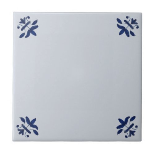 Blank Delft Bordered Tile to Mix  Match wOthers 
