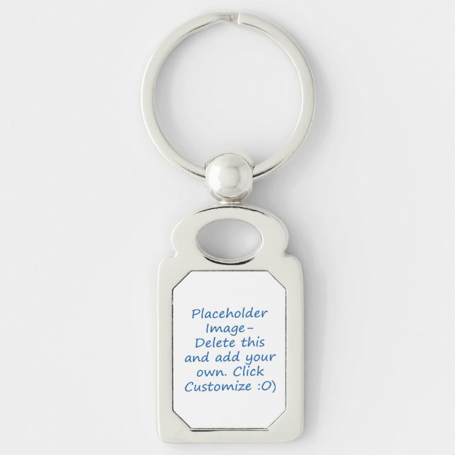 Blank design with placeholder image for DIY Keychain (Front)