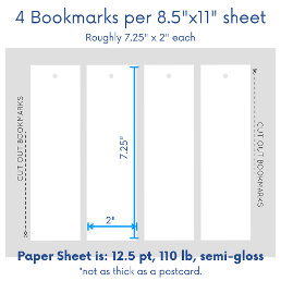 Blank Design Your Own Bookmark Horizontal Template