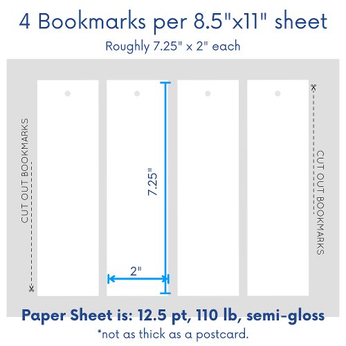 Blank Design Your Own Bookmark Horizontal Template