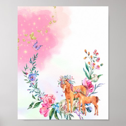 Blank DIY Add Your Own Image Unicorn And Butterfly Poster