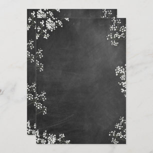 Blank DIY Create Your Own Baby's Breath Chalkboard Invitation