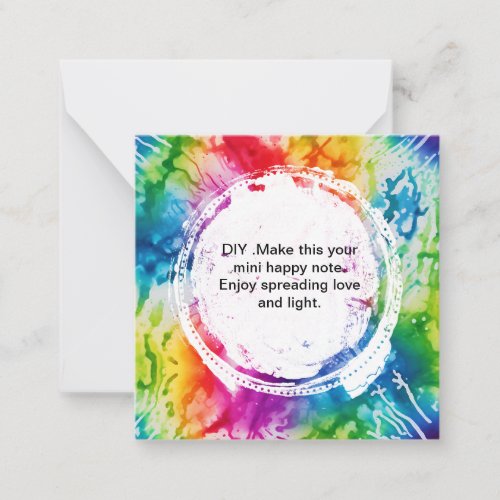   BLANK DIY Tie Dye Inspire  AP62  Note Card