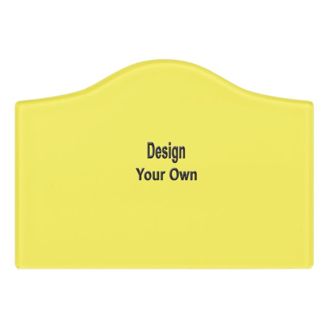 Blank Door Sign (Small Crest Front)