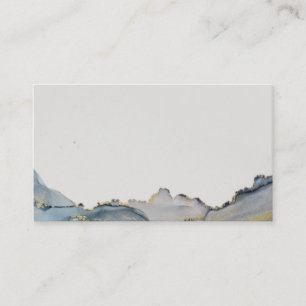 Blank Dusty Blue Gold Ink Design Create Your Own Business Card