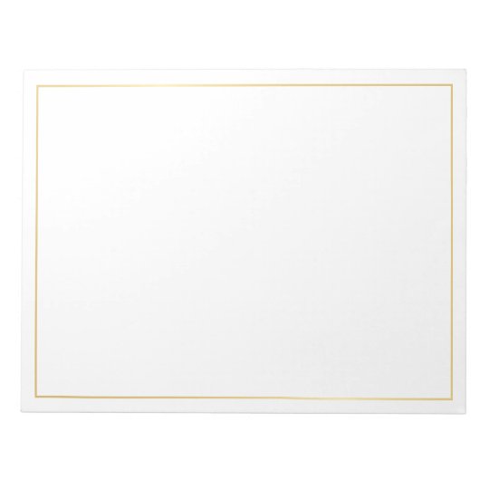 Blank Elegant Gold Notepad | Zazzle.com